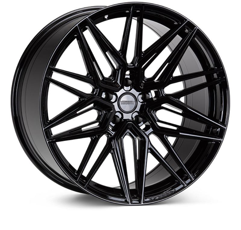 Vossen Vossen HF-7 21x9.5 / 5x114.3 / ET35 / Deep Face / 64.1 - Gloss Black Wheel - Front View