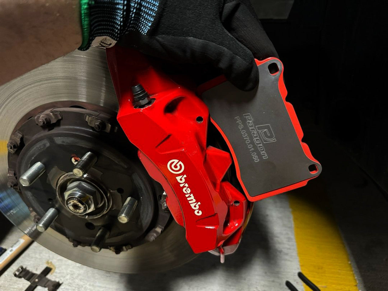 Paragon PBP370 Front Brake Pads Civic Type R FK8 FL5 Install on Brembo Caliper