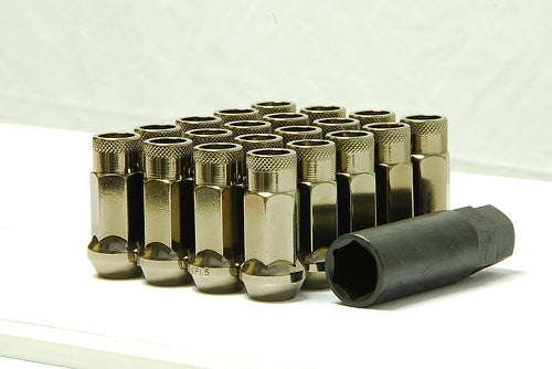 Wheel Mate Wheel Mate Muteki SR48 Open End Lug Nuts - Titanium 12x1.25 48mm - Front View