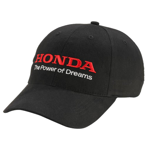 Honda Honda "The Power of Dreams" Hat Tie Back Hat Black - Front View