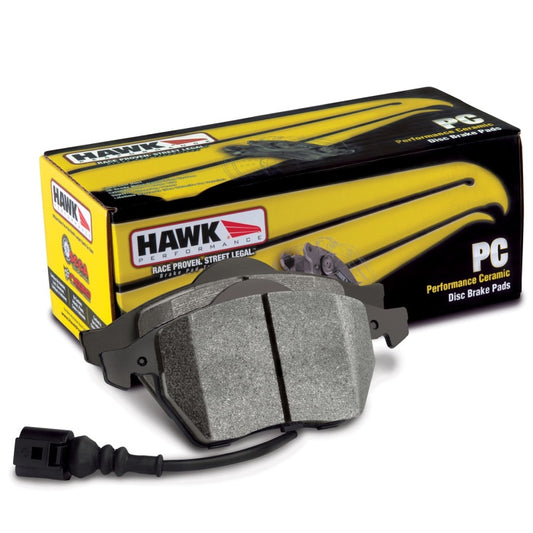 Hawk Performance Hawk Ceramic Street Rear Brake Pads for 06-11 Civic Si / 97-01 Integra Type-R / 02-06 RSX / 04-08 TSX / 03-07 Accord / 97-01 Prelude / S2000| HB145Z.570 - Front View