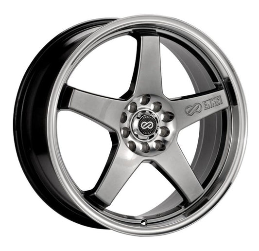 Enkei EV5 18x7.5 5x105/110 +38 Hyper Black w/ Machined Lip wheel