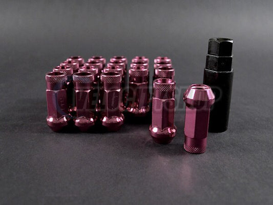 Wheel Mate Wheel Mate Muteki SR48 Open End Lug Nuts - Pink 12x1.25 48mm - Front View