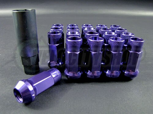 Wheel Mate Wheel Mate Muteki SR48 Open End Lug Nuts - Purple 12x1.25 48mm - Front View