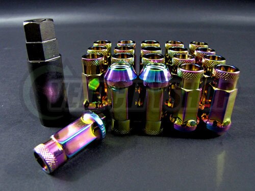 Wheel Mate Wheel Mate Muteki SR48 Open End Lug Nuts - Neon 12x1.25 48mm - Front View