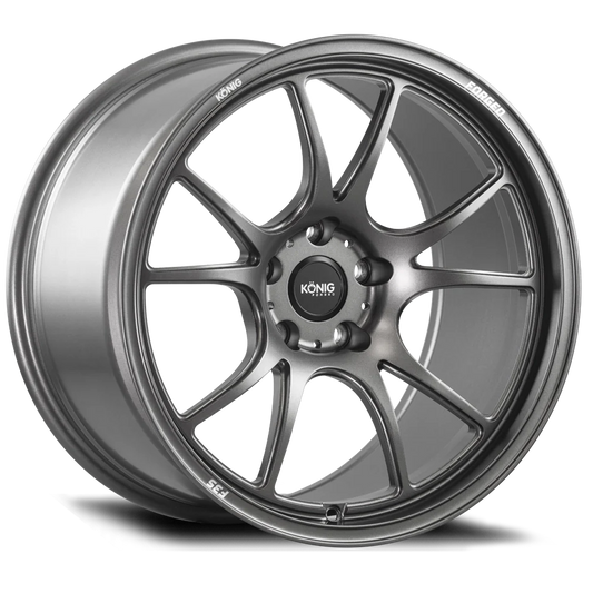 Konig F3S Forged Wheel 18X8.5 5X114.3 ET35 Satin Charcoal Knurled Bead