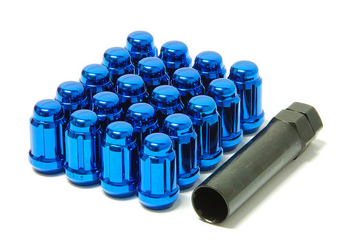 Wheel Mate Wheel Mate Muteki Closed End Lug Nuts - Blue 12x1.25 - Front View