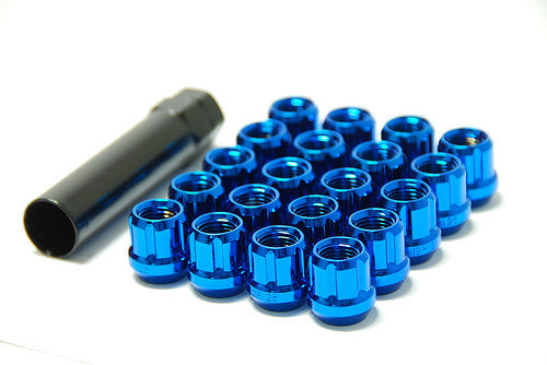 Wheel Mate Wheel Mate Muteki Open End Lug Nuts - Blue 12x1.25 - Front View