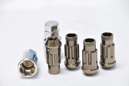 Wheel Mate Wheel Mate Muteki SR48 Open End Locking Lug Nut Set of 4 - Titanium 12x1.25 48mm - Front View
