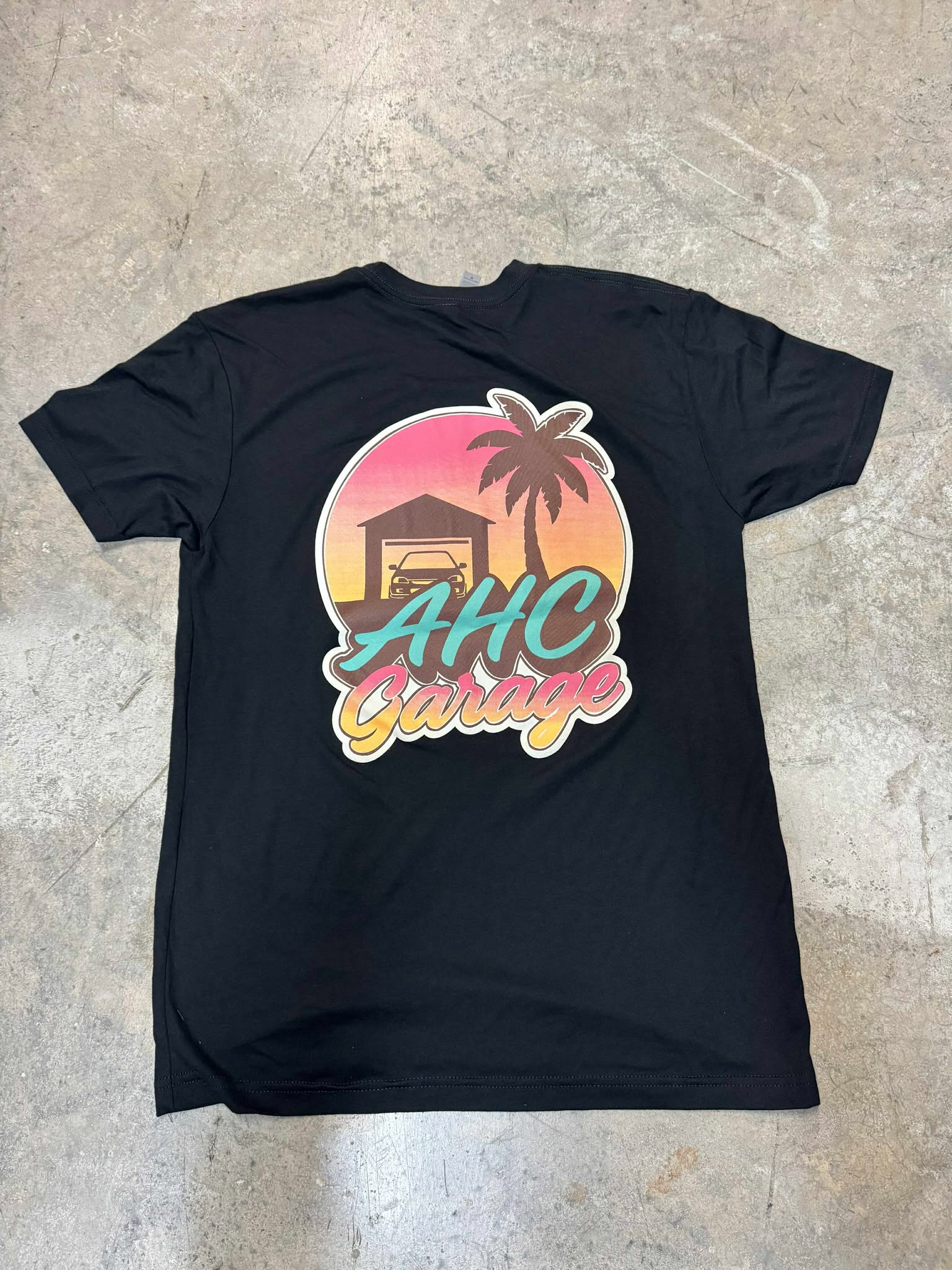 AHC Garage “Never Ending Summer” edition t-shirt Black Rear Logo