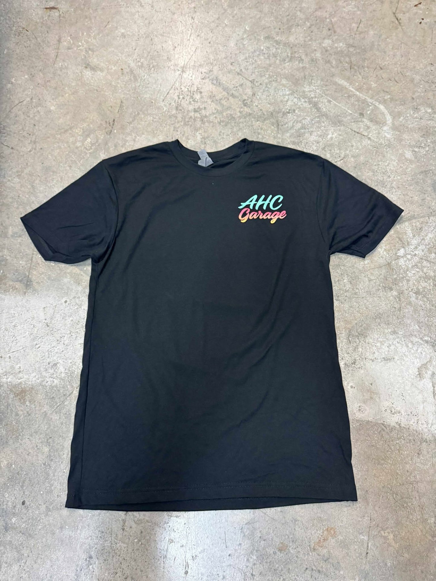 AHC Garage “Never Ending Summer” edition t-shirt Black Front Logo