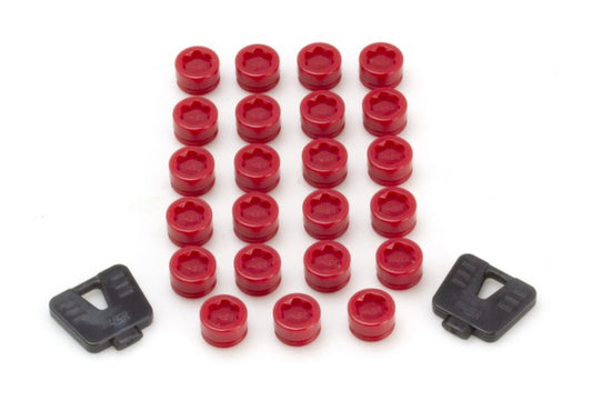 Wheel Mate Wheel Mate SR45R Caps Set of 20 - Red - Front View