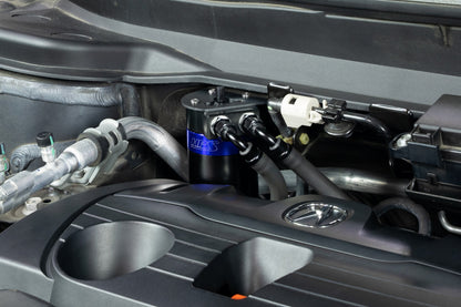 HPS Performance Billet Aluminum Oil Catch Can Kit, Blue, 860-015BL
