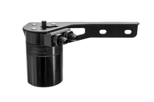 HPS Performance Billet Aluminum Oil Catch Can Kit Black 860-015WB