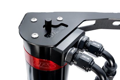 HPS Performance Billet Aluminum Oil Catch Can Kit, Red, 860-015