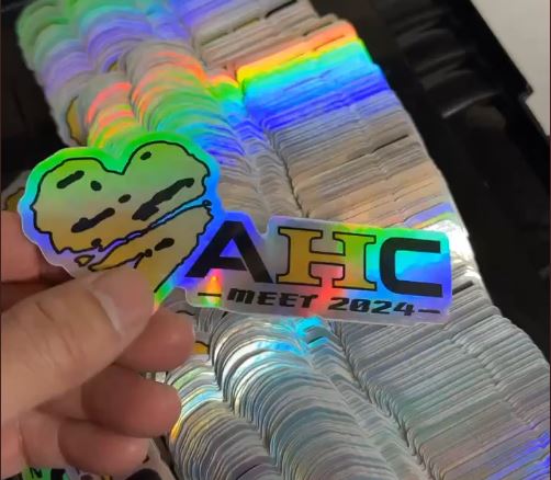 AHC Meet 2024 Holographic Vinyl Decal - Front View