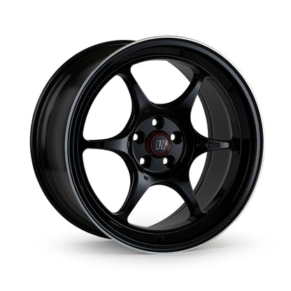 Enkei PF06 17x9.5 5x114.3 +22 Black Machined wheel