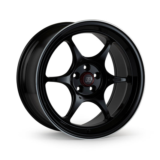 Enkei PF06 17x9.5 5x114.3 +22 Black Machined wheel