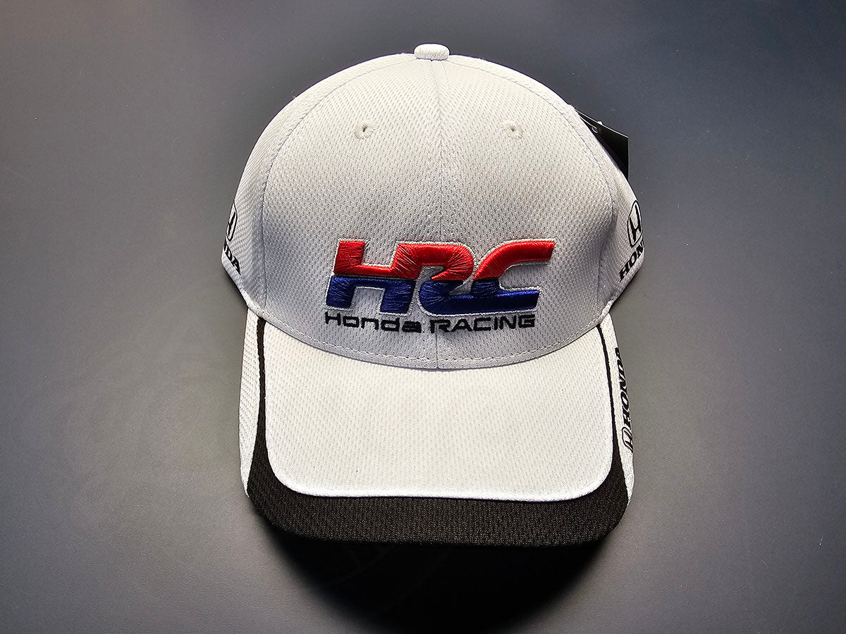 HRC Honda Racing white golf hat front view