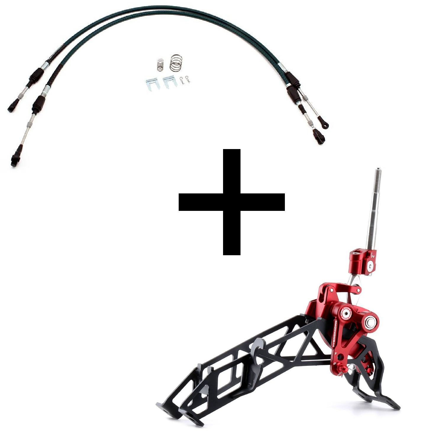 Hybrid Racing Hybrid Racing Short Shifter & Cable Combo (12-15 Honda Civic) - Front View