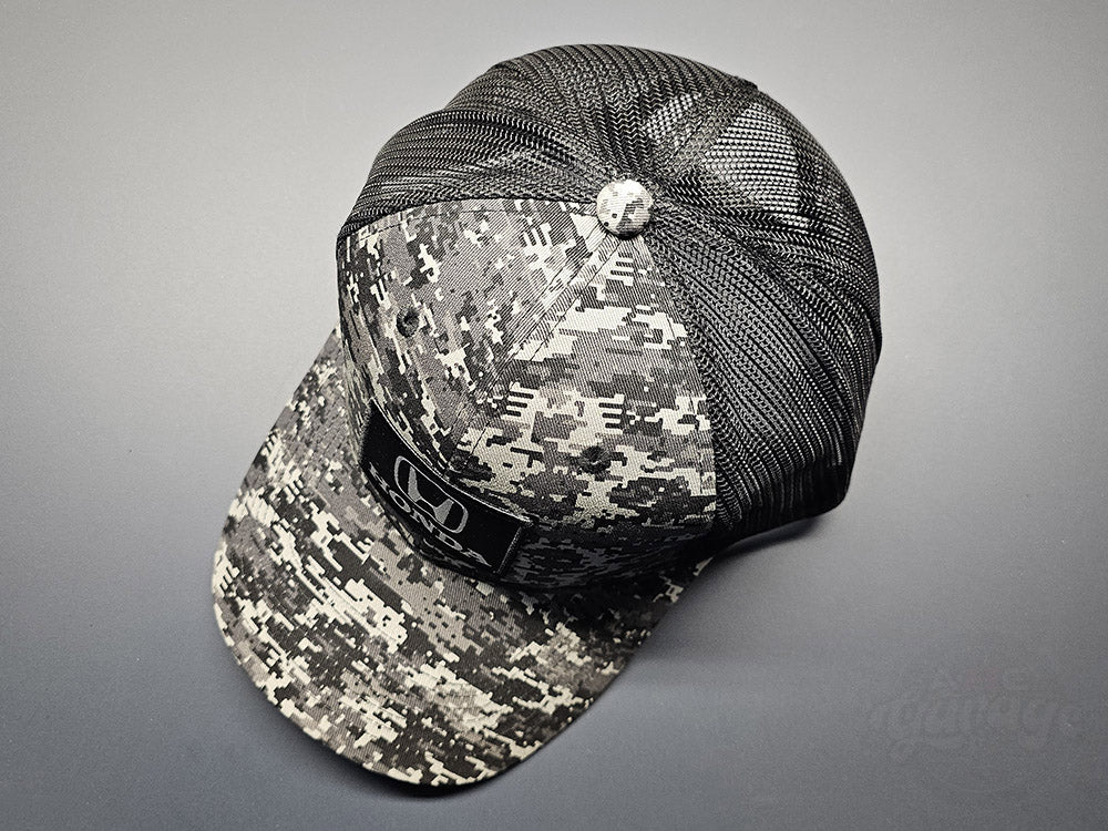 Black Camo Honda Hat Top View