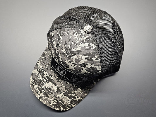 Black Camo Honda Hat Top View