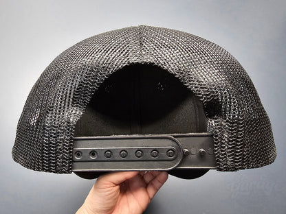 Back View of Black Camo Honda Trucker Hat – Adjustable Strap