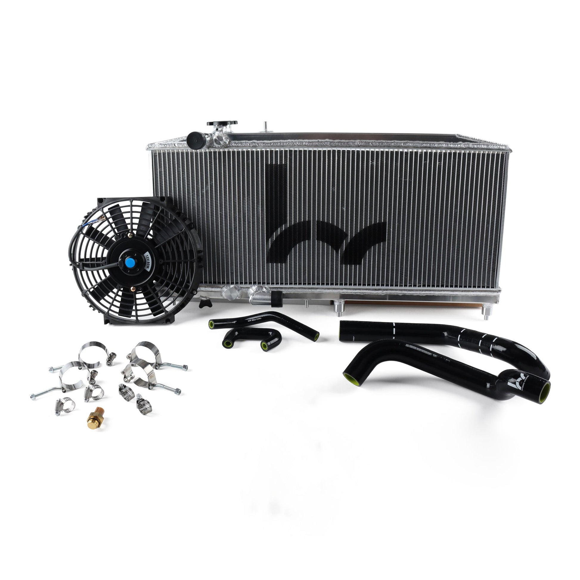 Hybrid Racing Hybrid Racing K-Swap Cooling Package Full-Size Rad (EK Civic K20A/A2/A3/Z1) - Front View