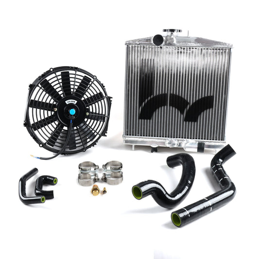 Hybrid Racing Hybrid Racing K-Swap Cooling Package Half-Size Rad (EK Civic K20A/A2/A3/Z1) - Front View