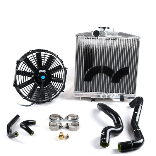 Hybrid Racing Hybrid Racing K-Swap K-Swap Cooling Package Half-Size Rad (EK Civic K20Z3/K24) - Front View