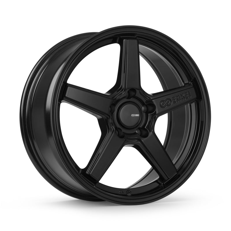 Enkei Quasar 18x8 5x114.3 +35 Gloss Black wheel