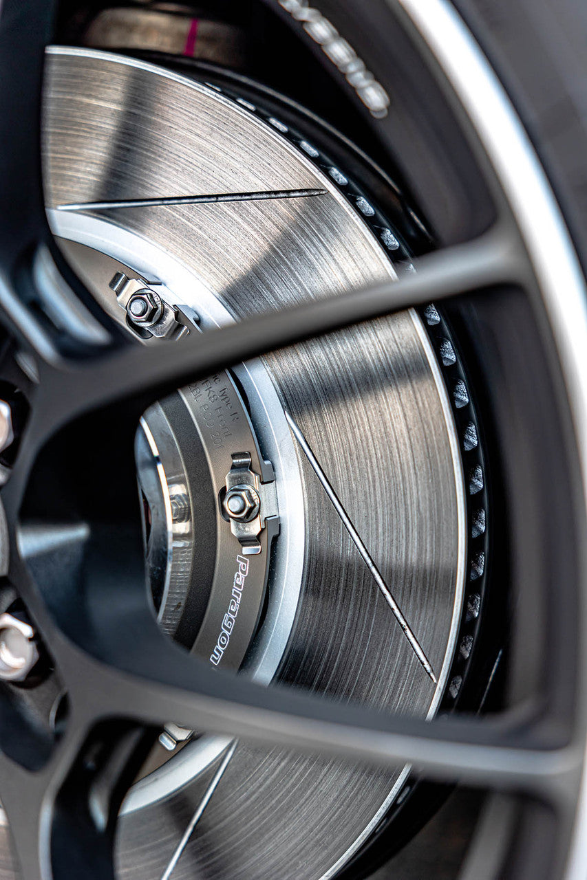 Paragon Civic Type R 2-piece Rotors Front Pair 350mm x 32mm Close Up shot of Slots