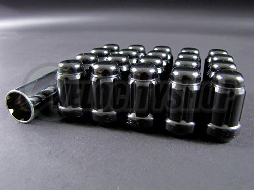 Wheel Mate Wheel Mate Muteki Closed End Lug Nuts - Deep Black 12x1.25 - Front View