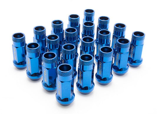 Wheel Mate Wheel Mate Muteki SR48 Open End Lug Nuts - Blue 12x1.25 48mm - Front View