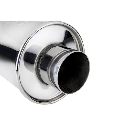 DC Sports Exhaust DC Sports Universal Round Muffler 2.5" Inlet 2.5" Outlet