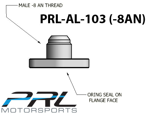 GT Turbo -8AN Ported Oil Drain Flange Slotted